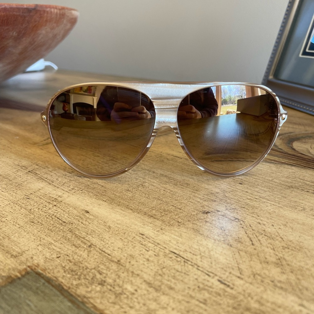 Dior Goldish frames with Lavender arms Aviator Style Sunglasses
